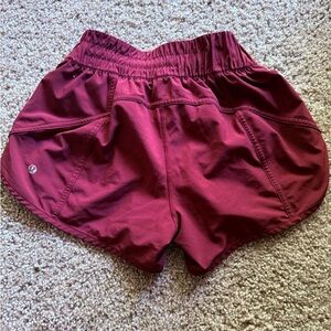 lululemon athletica Women's Dark Red Athletic Shorts